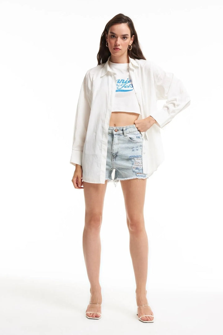 قميص بيج كبير الحجم