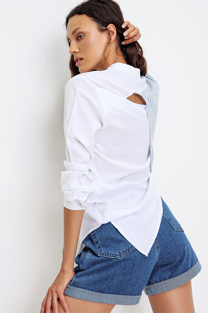 قميص بقصّة غير متماثلة