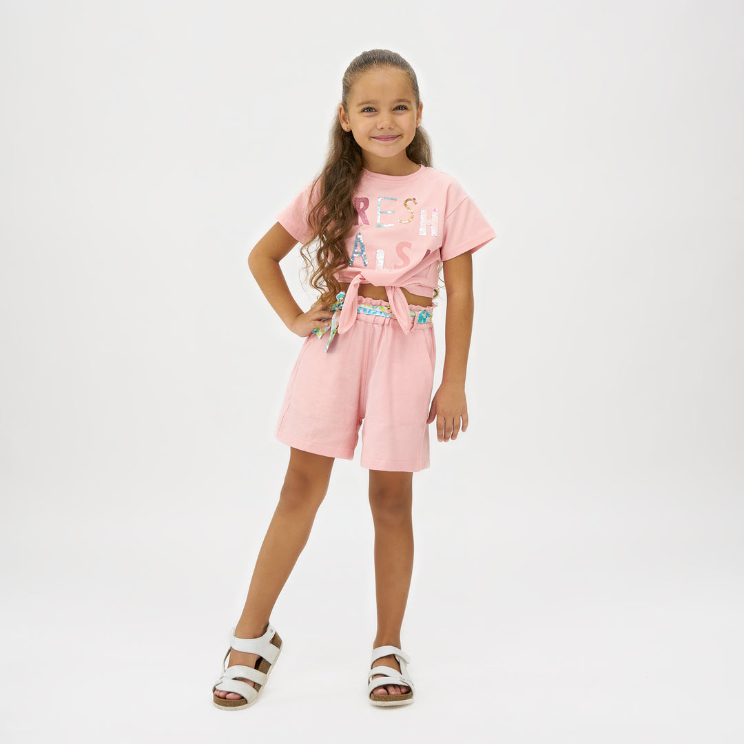 PANÇO Girls' Salmon Shorts