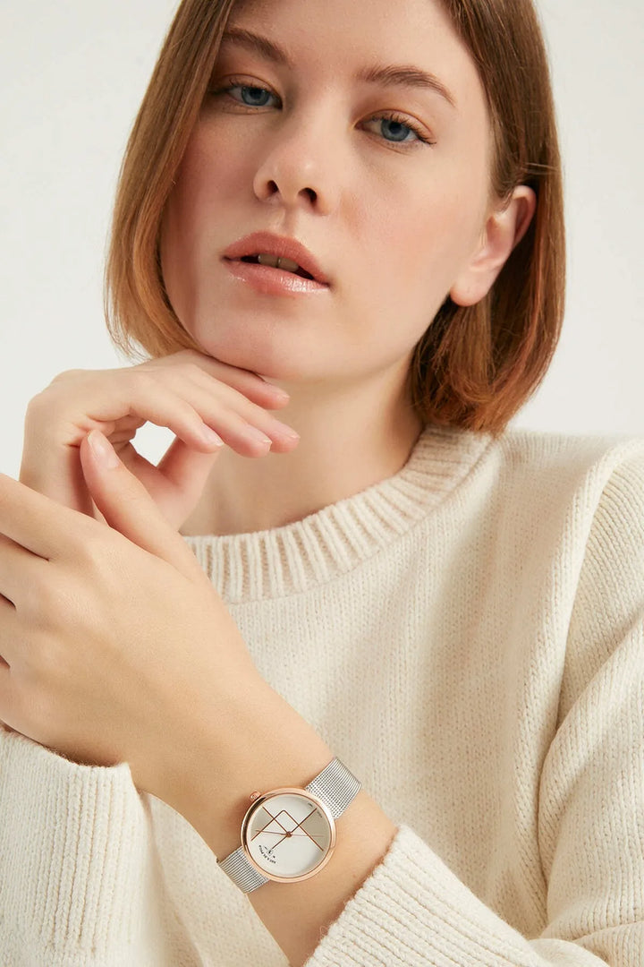 ساعة يد نسائية من الفولاذ APSV1-A5635-KH1C2