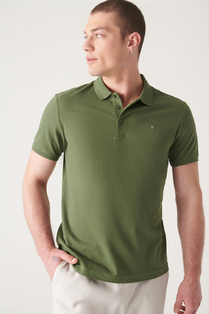 تي شيرت كاكي للرجال