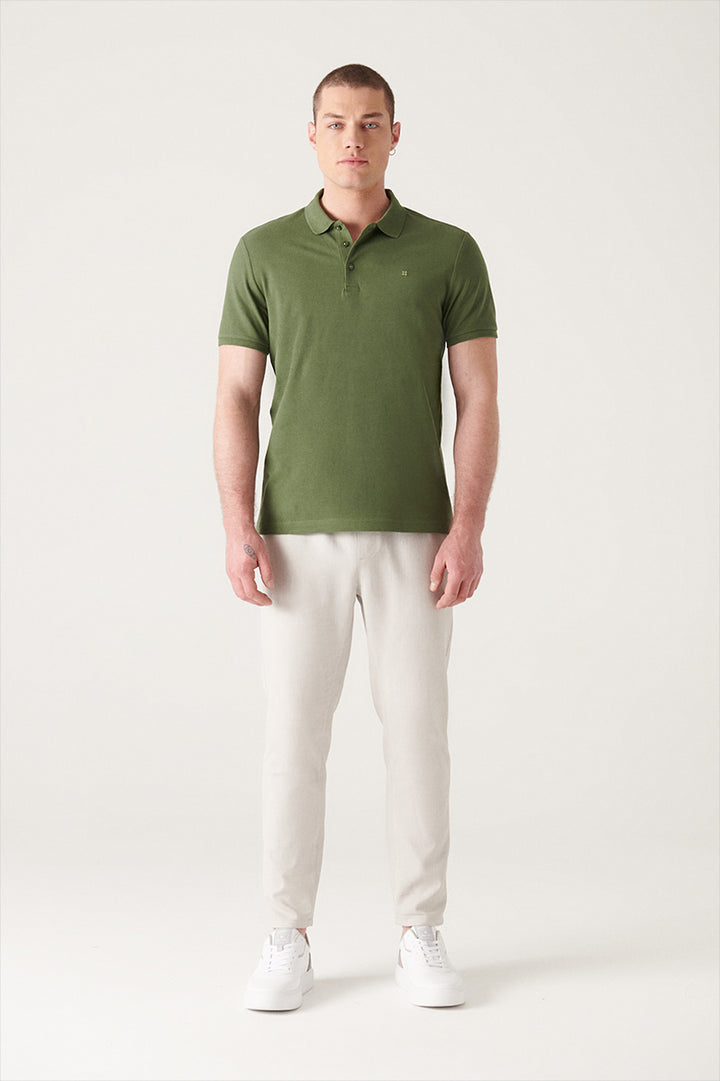 تي شيرت كاكي للرجال