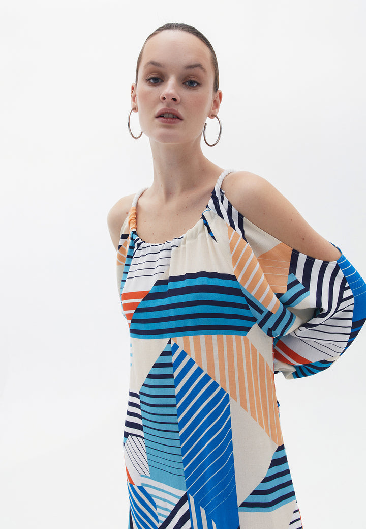 فستان طويل منسوج للسيدات