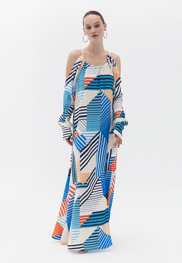 فستان طويل منسوج للسيدات