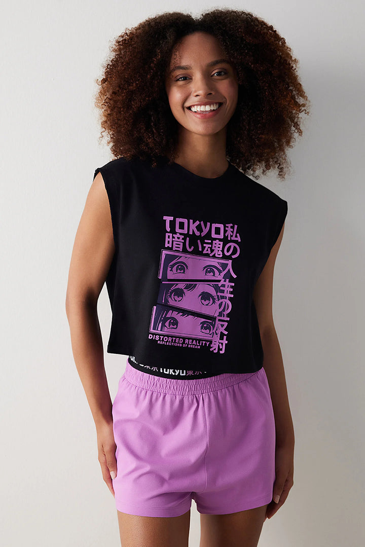 طقم بيجامات نسائية بطبعات