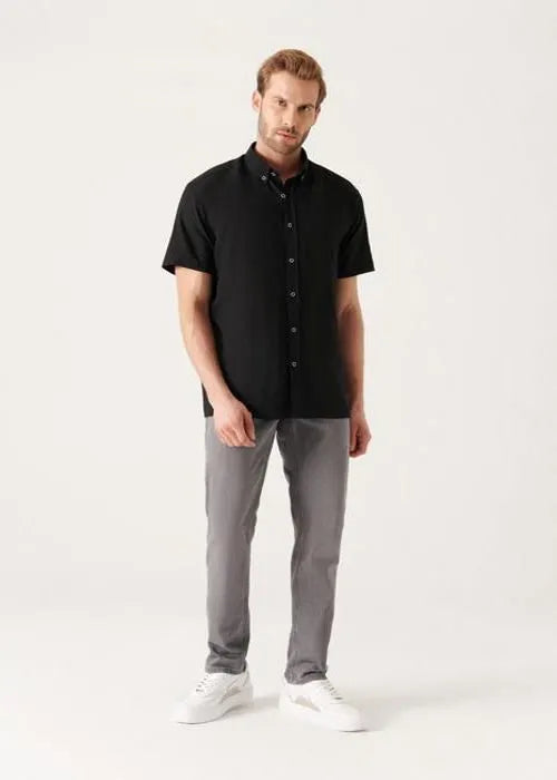 AVVA Chemise Noire Homme