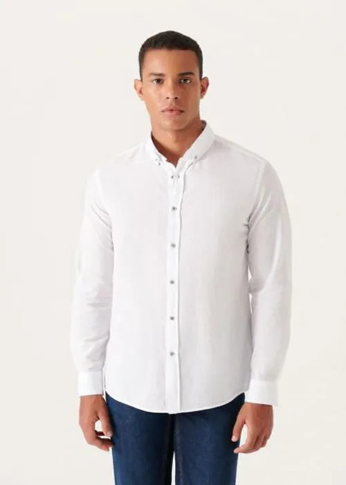 AVVA Chemise Blanc Homme