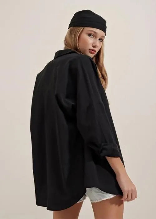 BIGDART Chemise Noire Femme