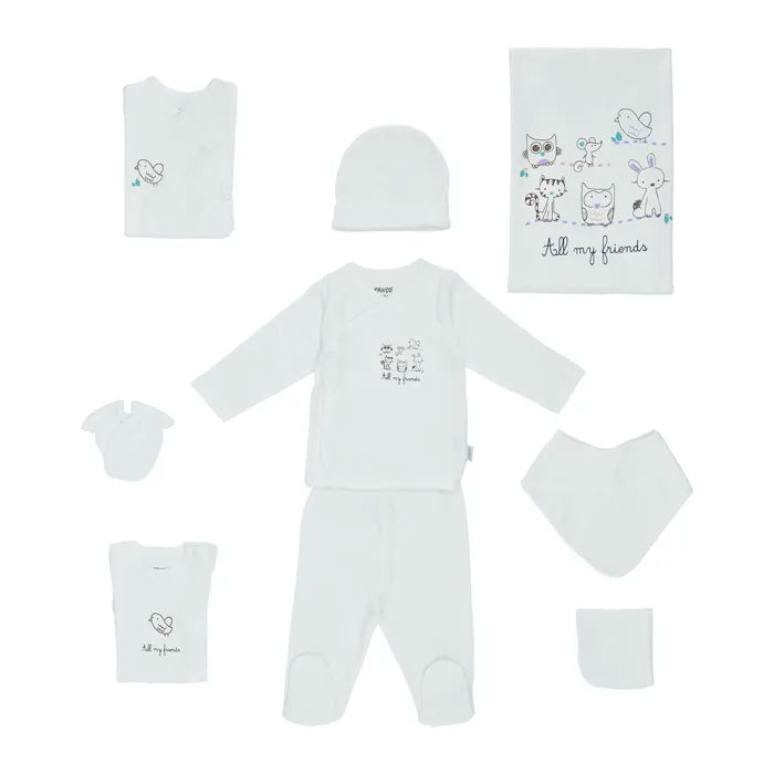 PANÇO Ecru Newborn Set for Boys