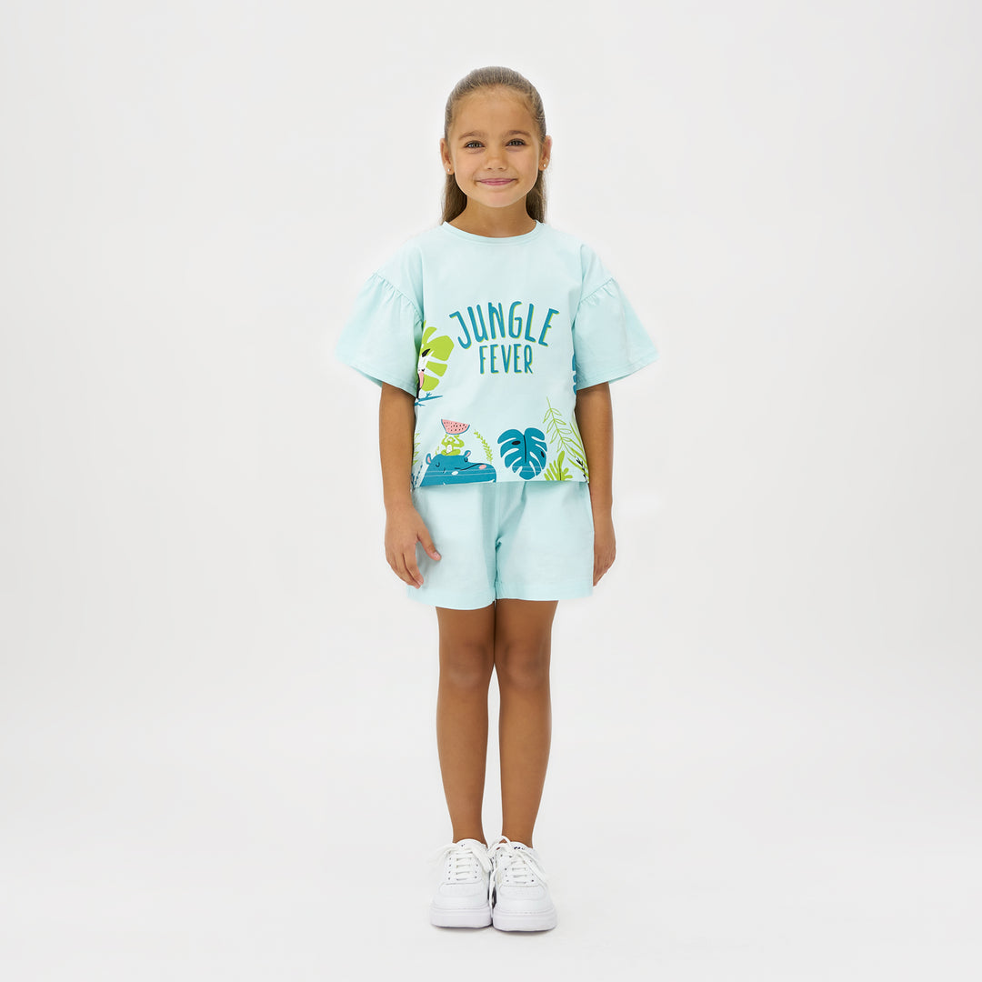 تي شيرت نعناعي للبنات