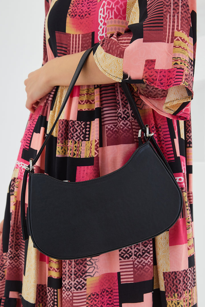 Bigdart Sac baguette uni pour femme - Noir 010167