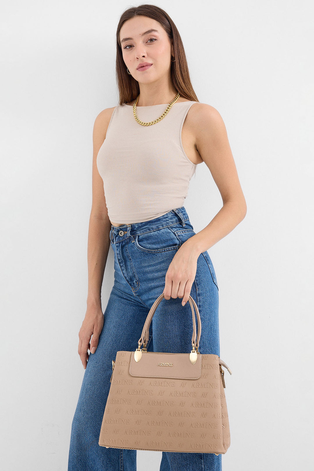 Bigdart 010176 Sac Imprimé Armine - Taupe