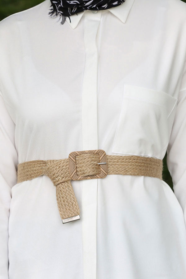 Bigdart 01026 Ceinture en Osier - Beige