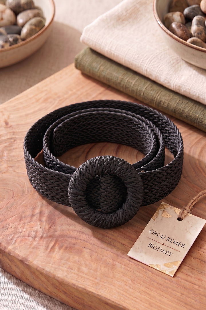 Bigdart 01026 Ceinture en Osier - Noire