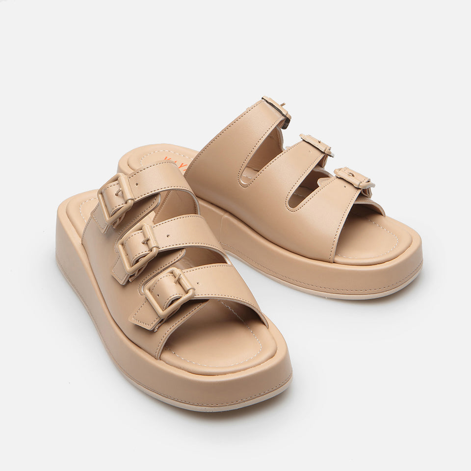 hoti̇ç chaussures plates pour femmes - marron taupe
