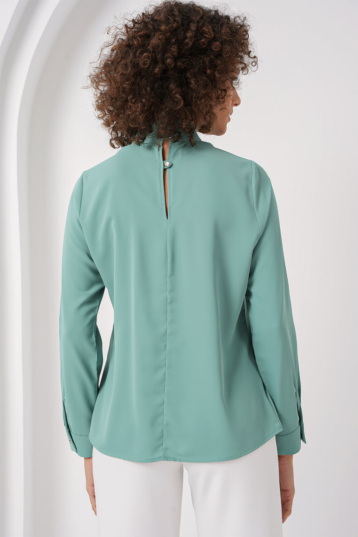 Bigdart Blouse avec détail de fenêtre 0418 - su Vert
