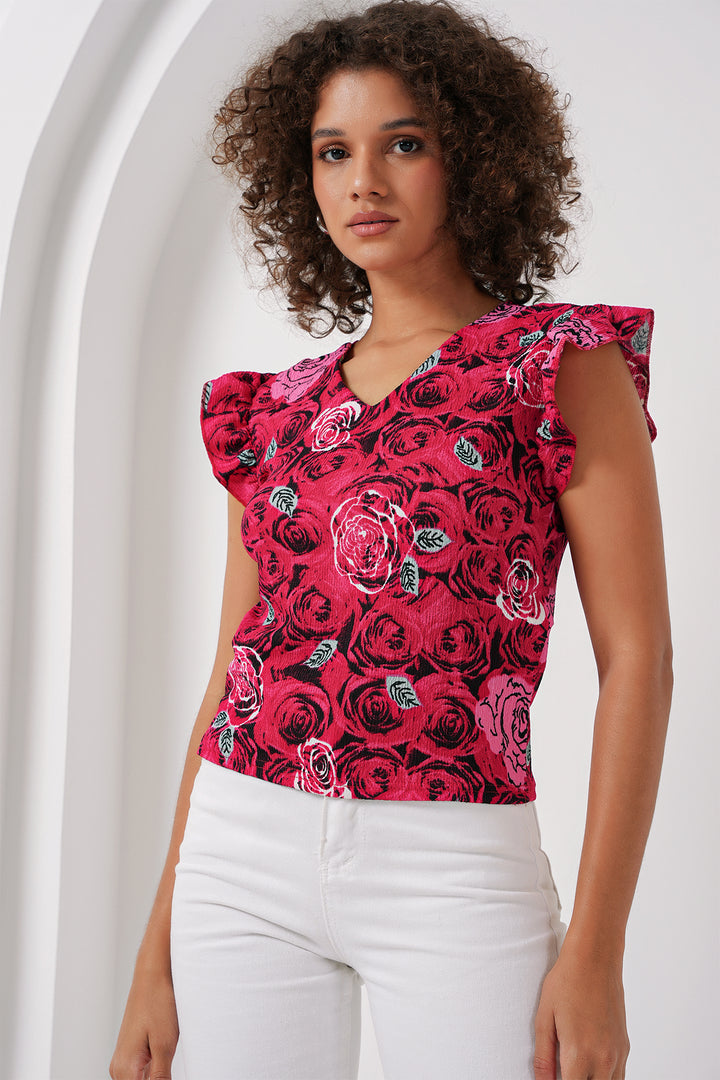 Bigdart 0430 Blouse Tricotée - Rouge Foncé
