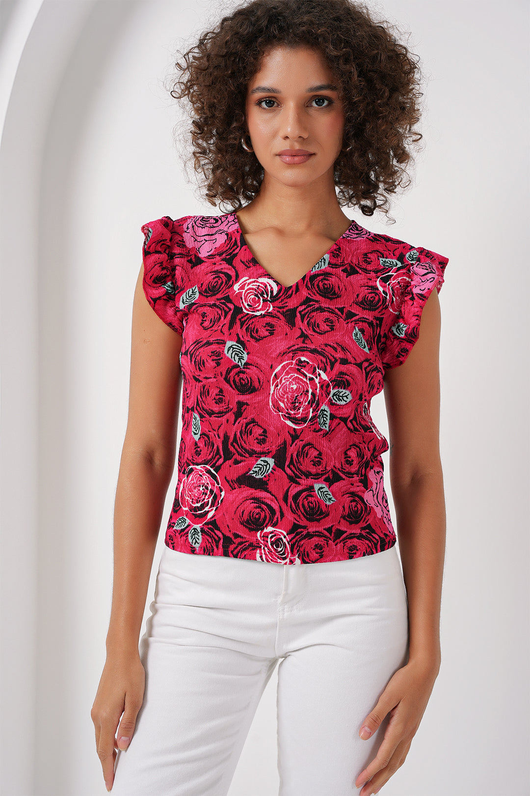 Bigdart 0430 Blouse Tricotée - Rouge Foncé