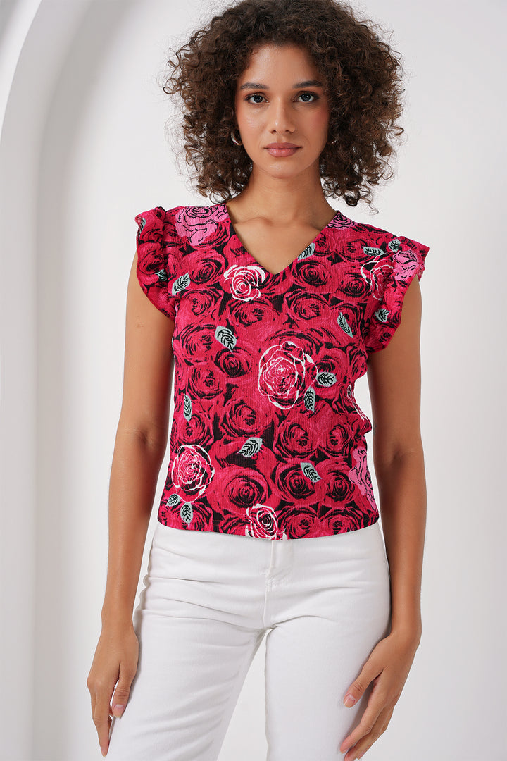 Bigdart 0430 Blouse Tricotée - Rouge Foncé
