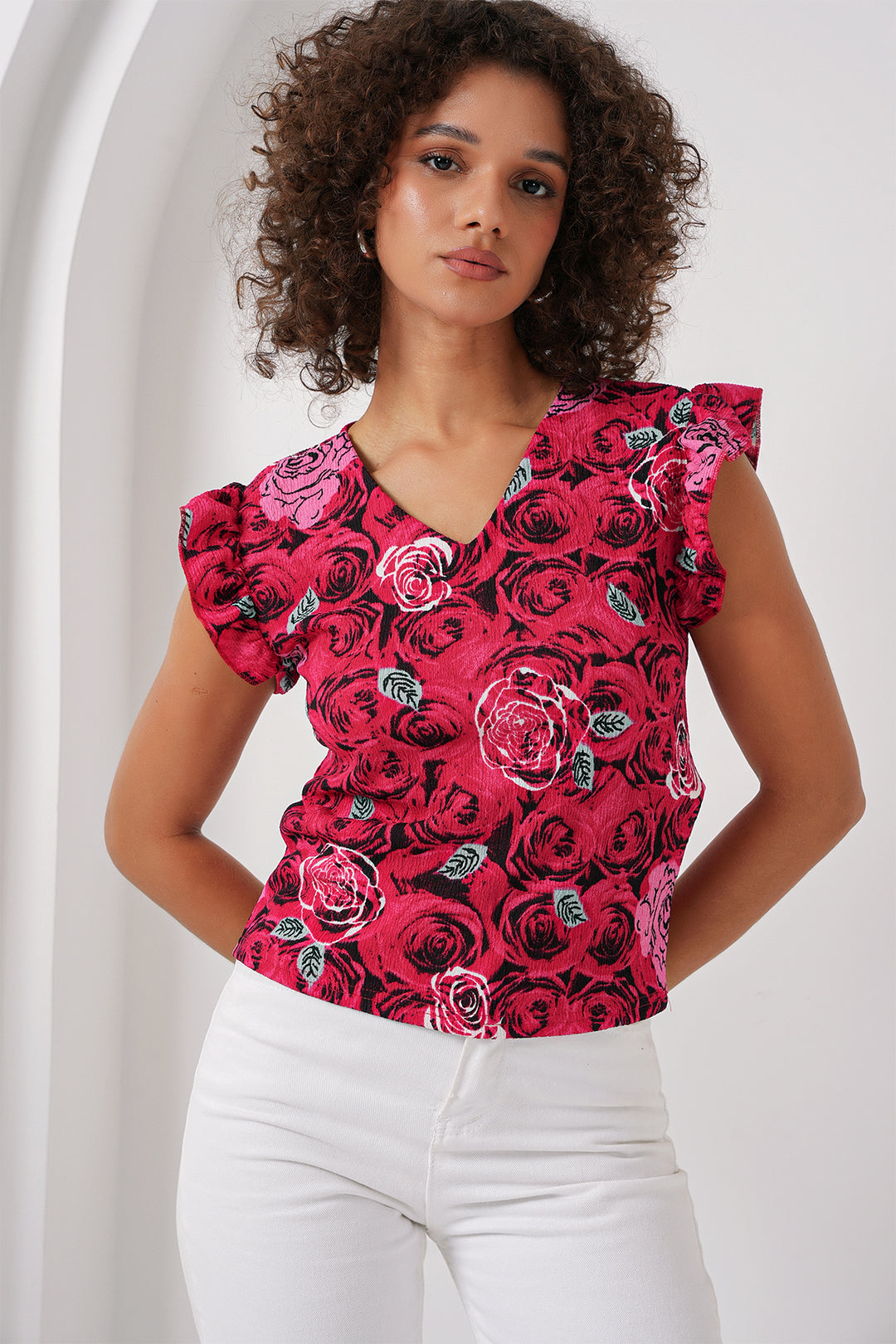 Bigdart 0430 Blouse Tricotée - Rouge Foncé