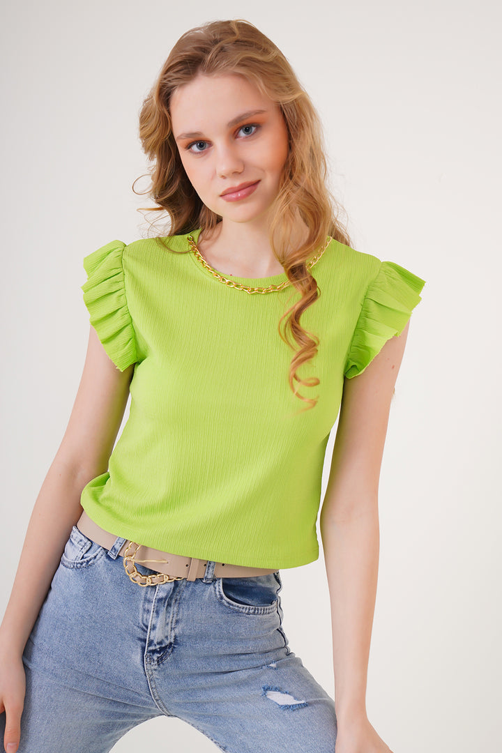 Bigdart 0430 Blouse tricotée - Vert clair