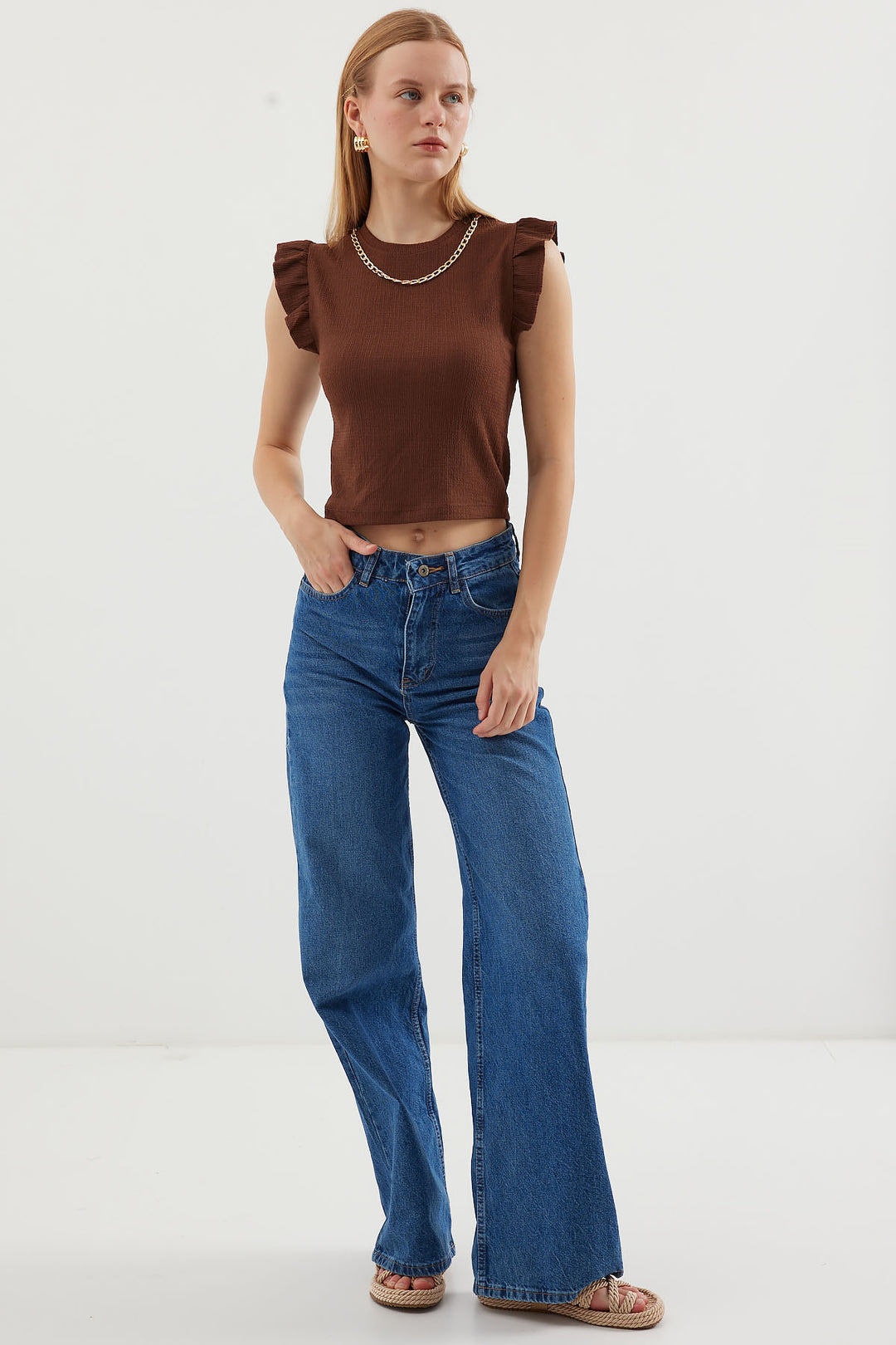 Bigdart 0430 Blouse en Tricot - Marron