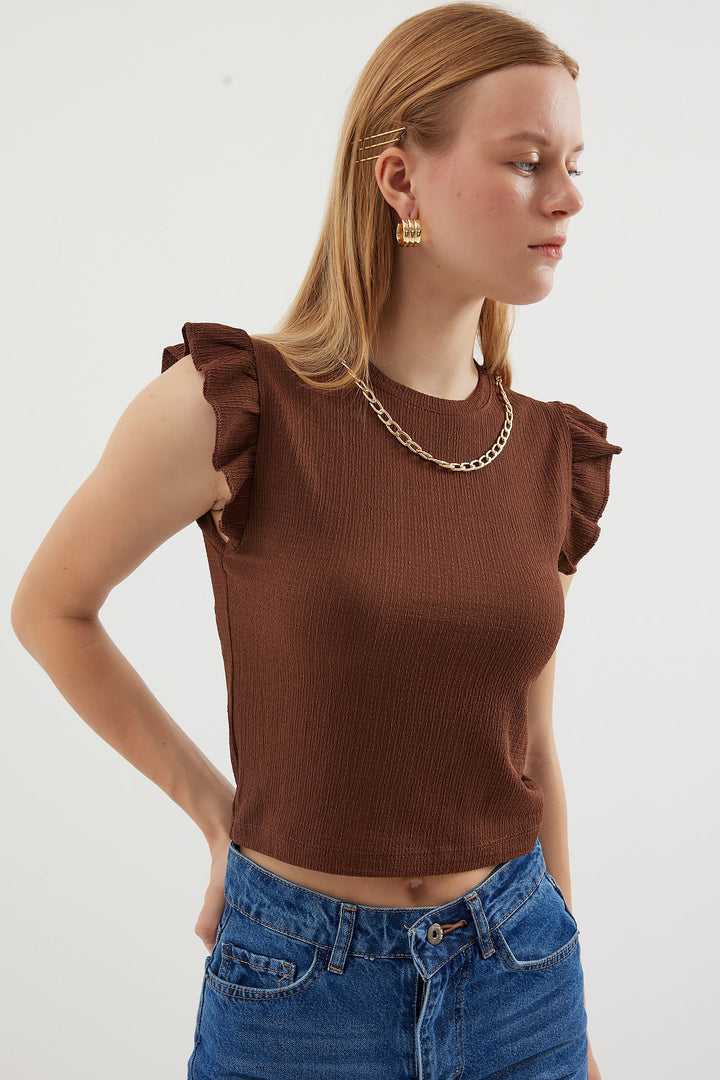 Bigdart 0430 Blouse en Tricot - Marron