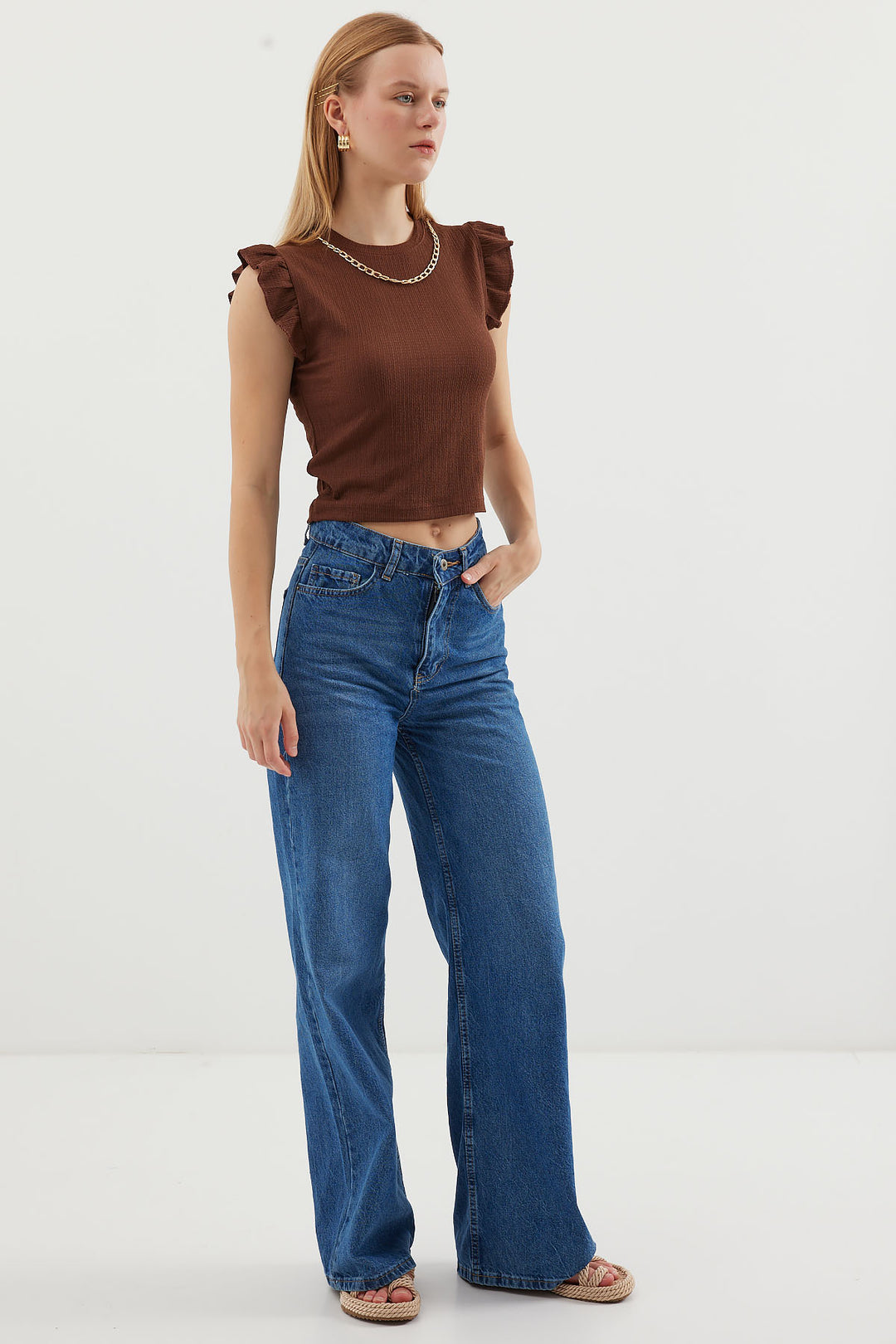 Bigdart 0430 Blouse en Tricot - Marron