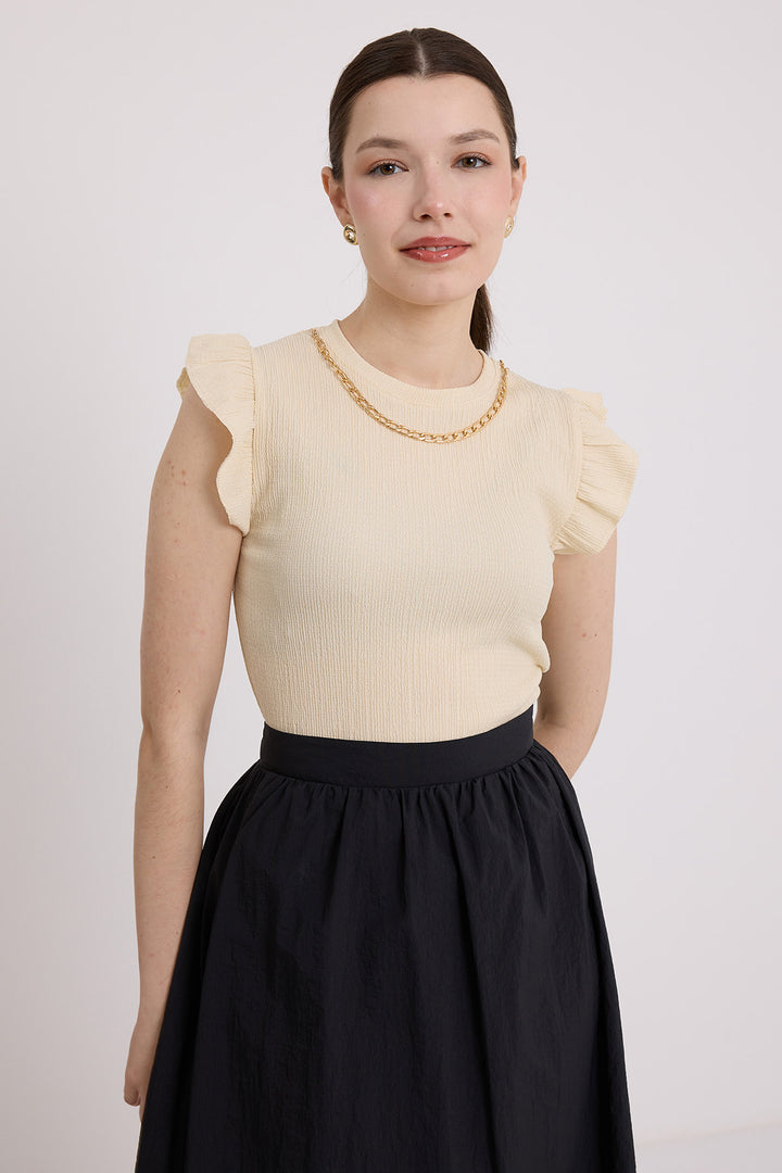 Bigdart Pull en Tricot Crème Femme 0430 - Crème