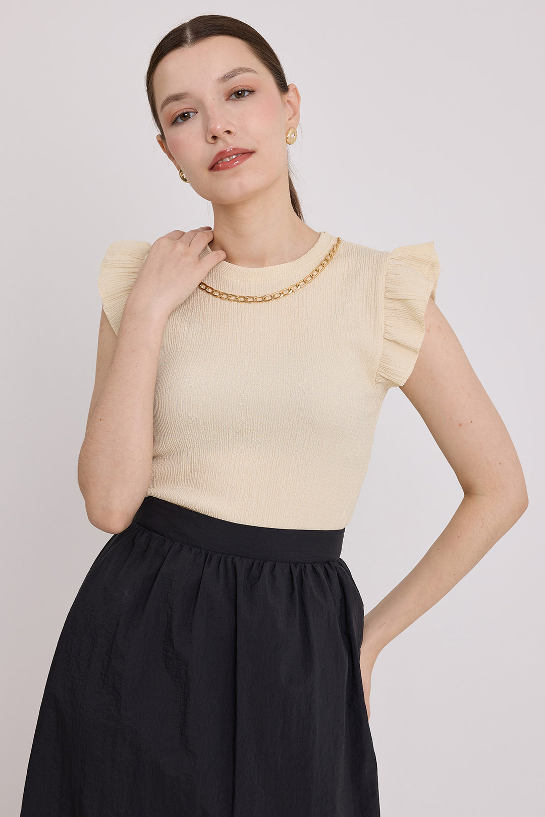 Bigdart Pull en Tricot Crème Femme 0430 - Crème