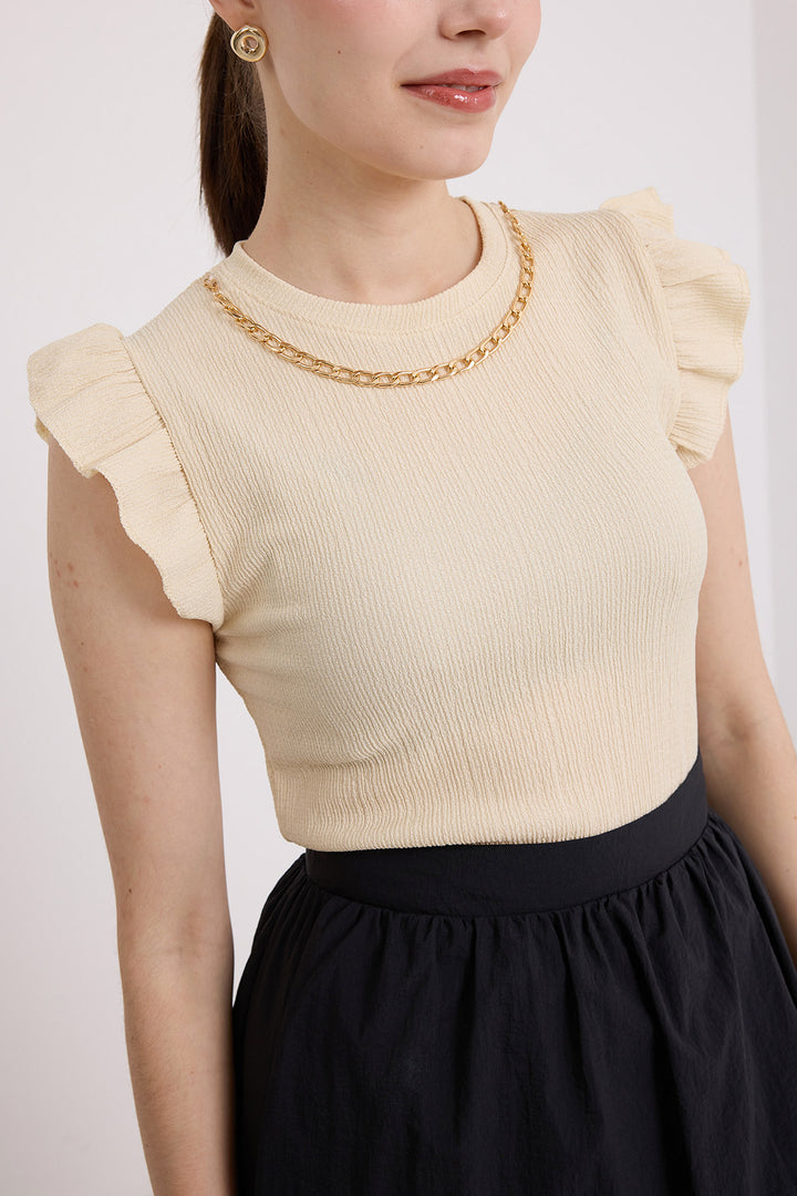 Bigdart Pull en Tricot Crème Femme 0430 - Crème