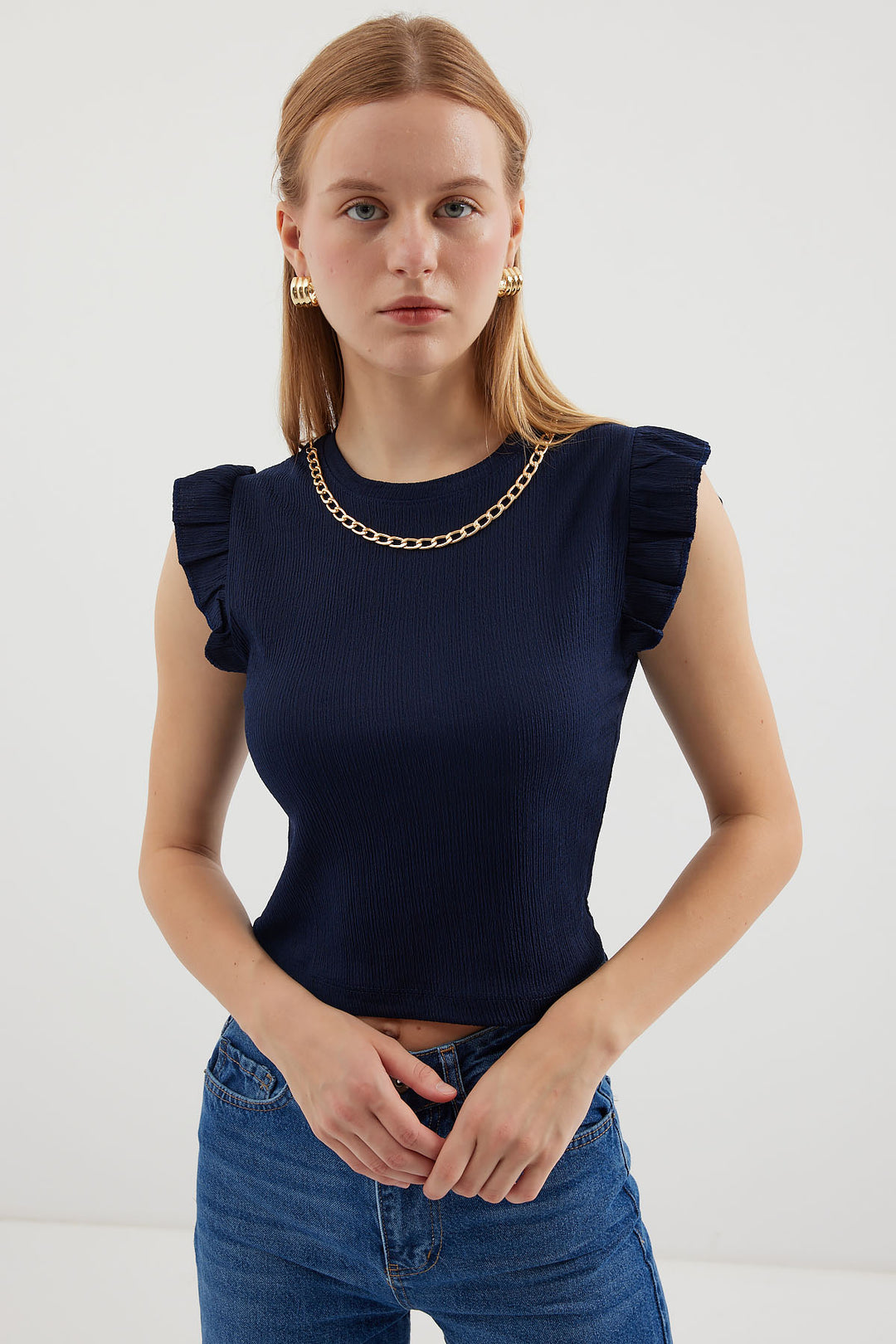 Bigdart 0430 Pull en maille - Bleu marine