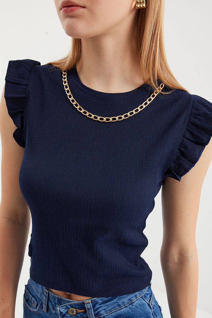 Bigdart 0430 Pull en maille - Bleu marine