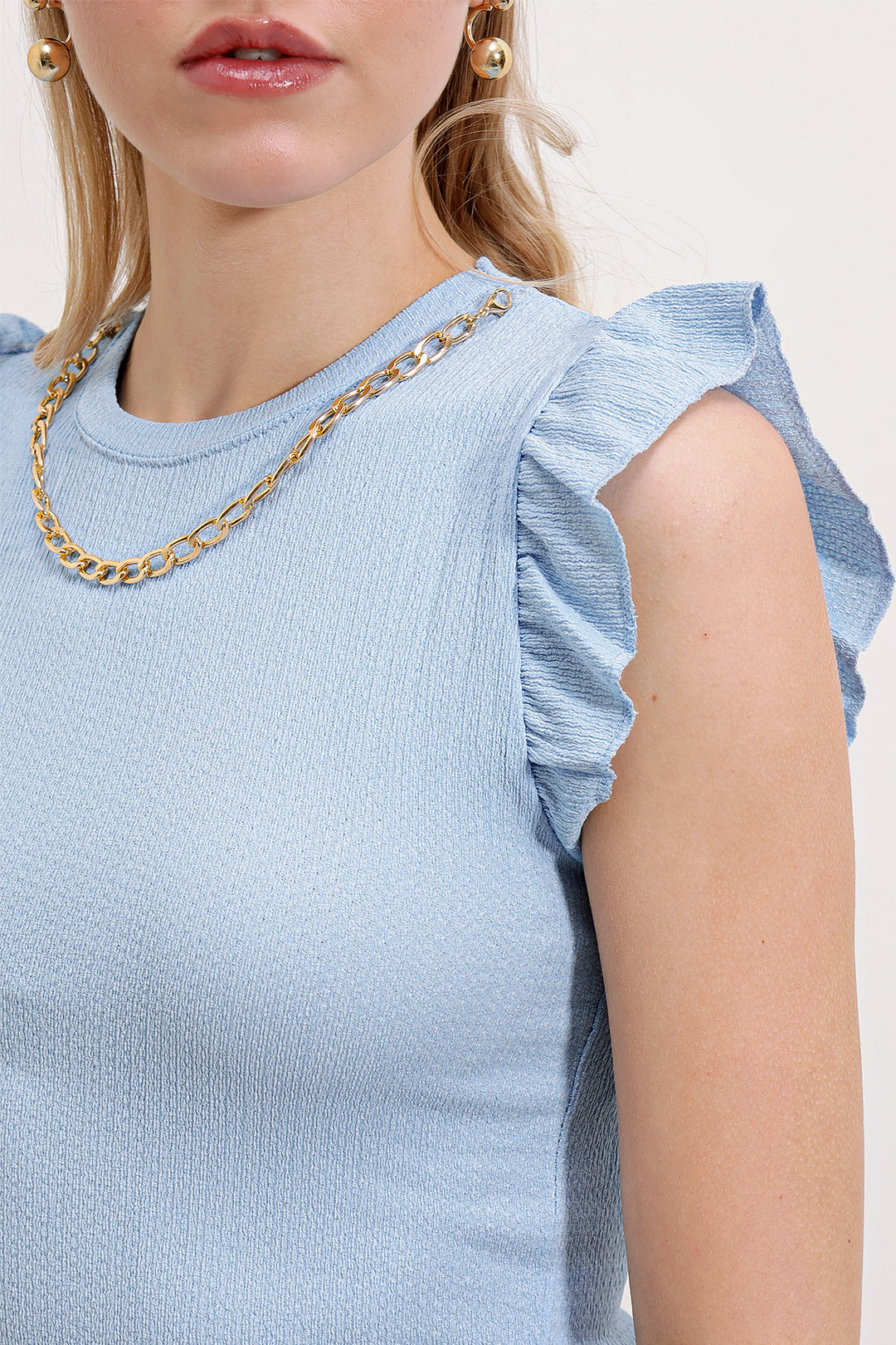Bigdart 0430 Blouse en tricot - Bleu