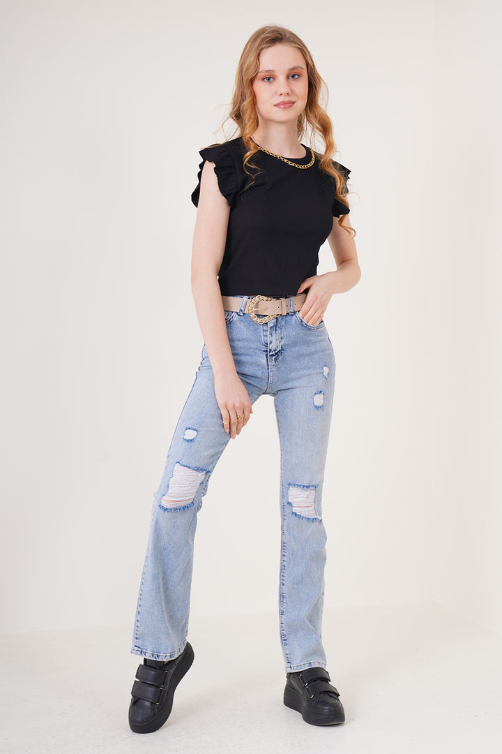 Bigdart 0430 Blouse en tricot - Noir