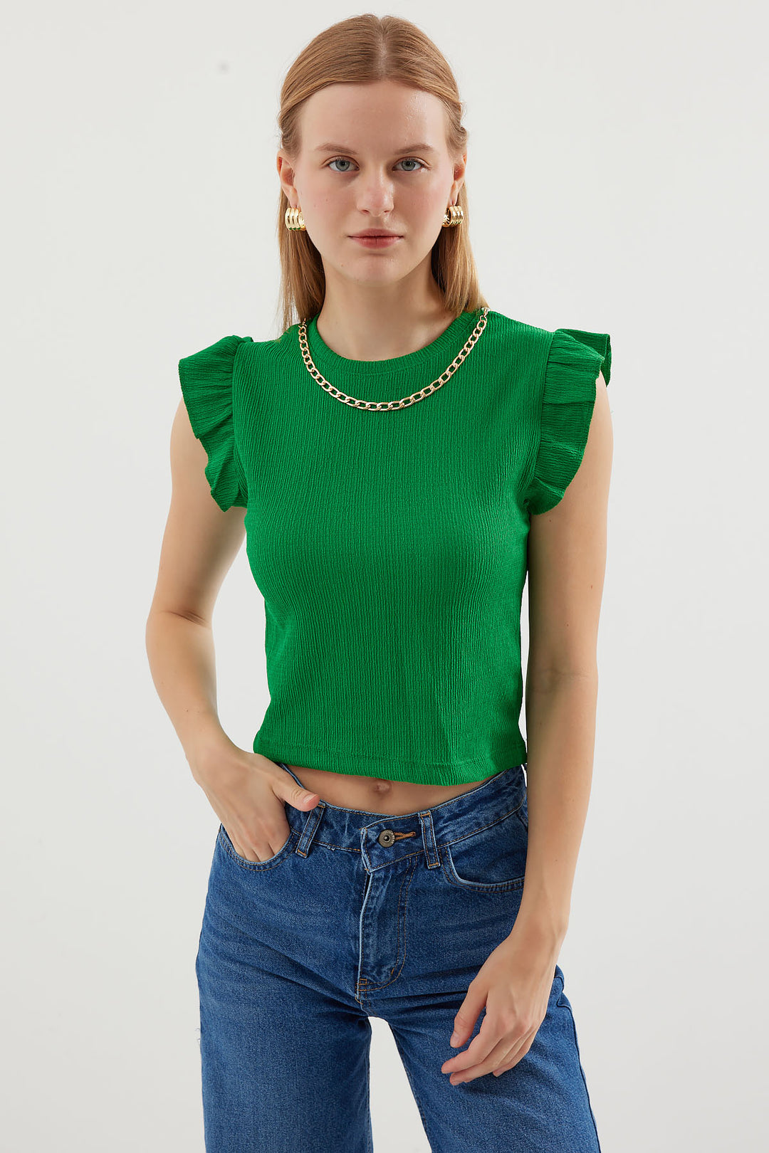 Bigdart 0430 Blouse tricotée - Vert