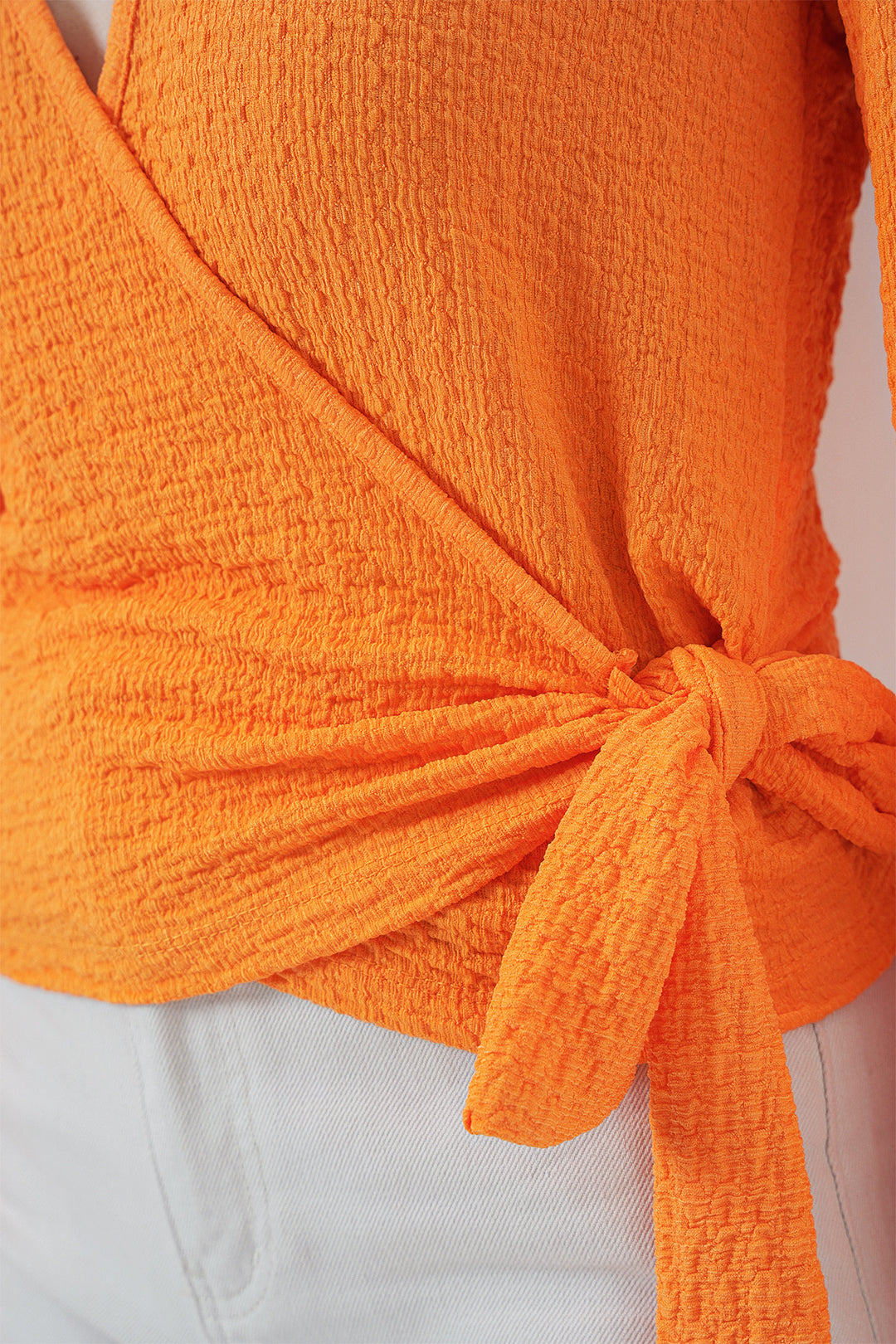 Bigdart Blouse Tricotée Enveloppe 0441 - Orange