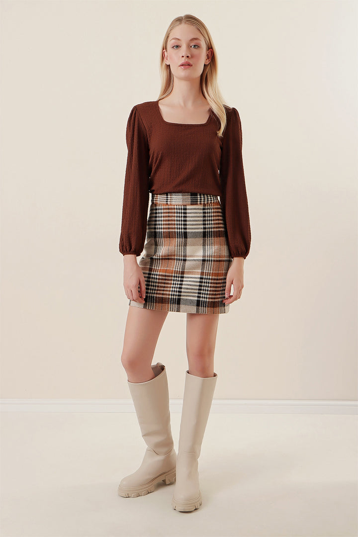 Bigdart 0442 Blouse à manches longues - Marron