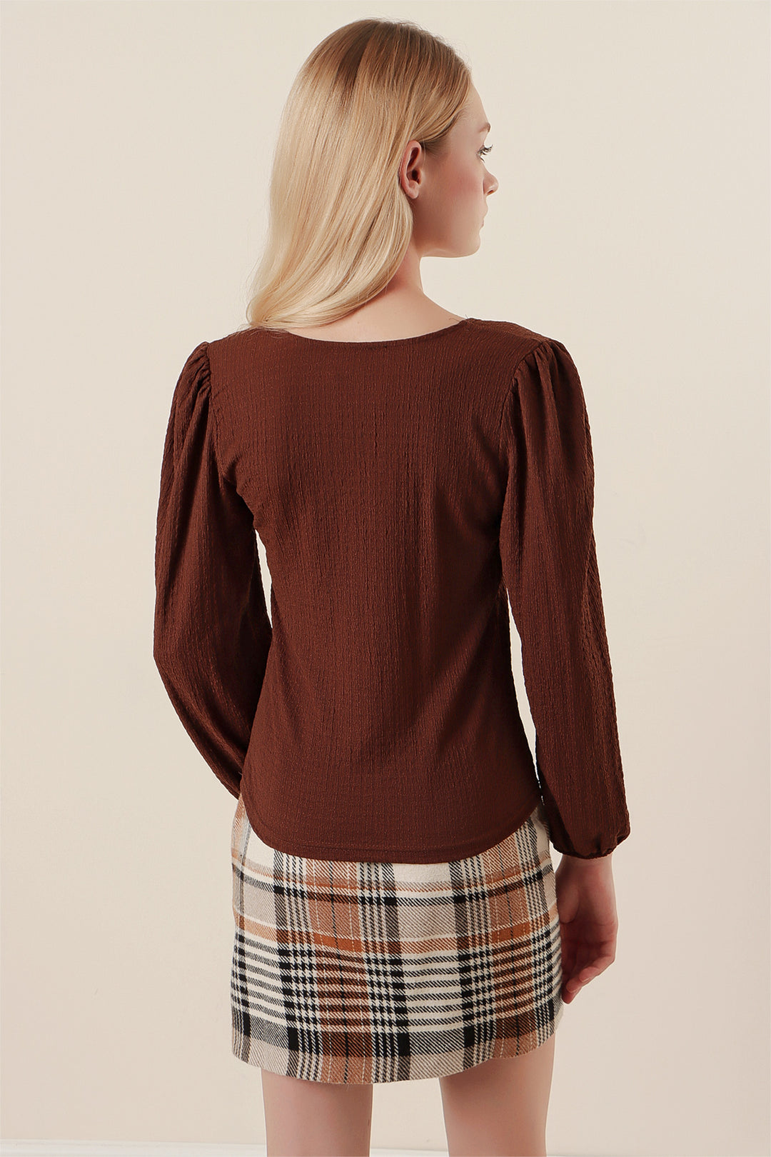 Bigdart 0442 Blouse à manches longues - Marron