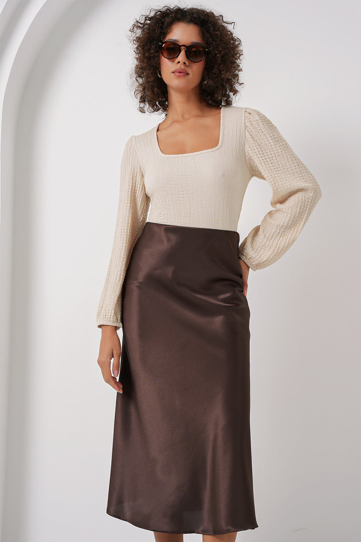 Bigdart 0442 Blouse à manches longues - Crème