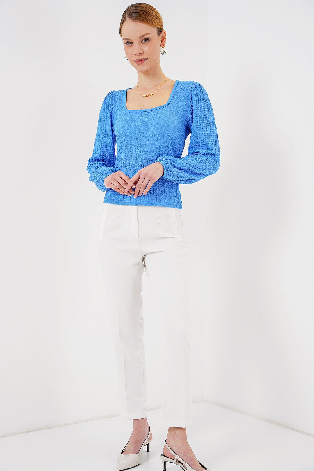 Bigdart 0442 Blouse à Manches Longues - Bleu roi