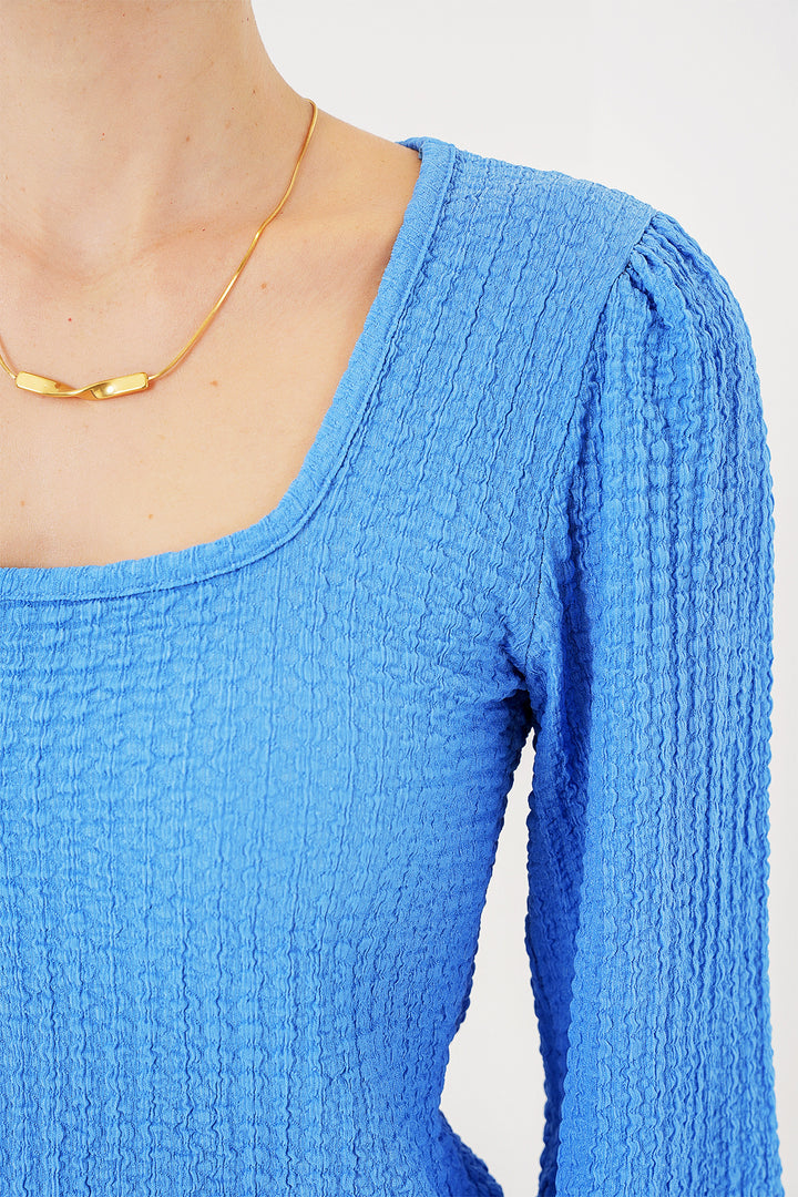 Bigdart 0442 Blouse à Manches Longues - Bleu roi
