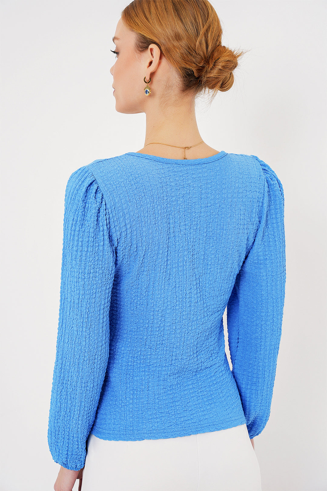 Bigdart 0442 Blouse à Manches Longues - Bleu roi