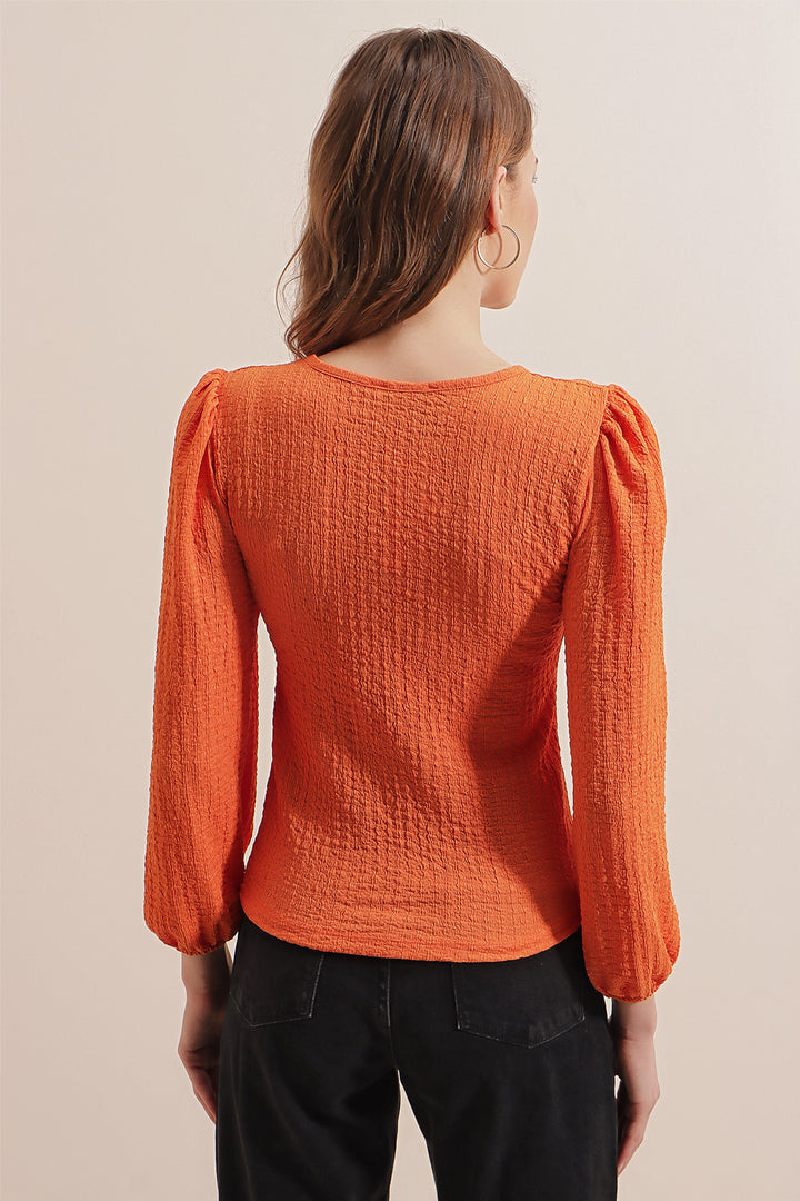 Bigdart 0442 Blouse à Manches Longues - Orange