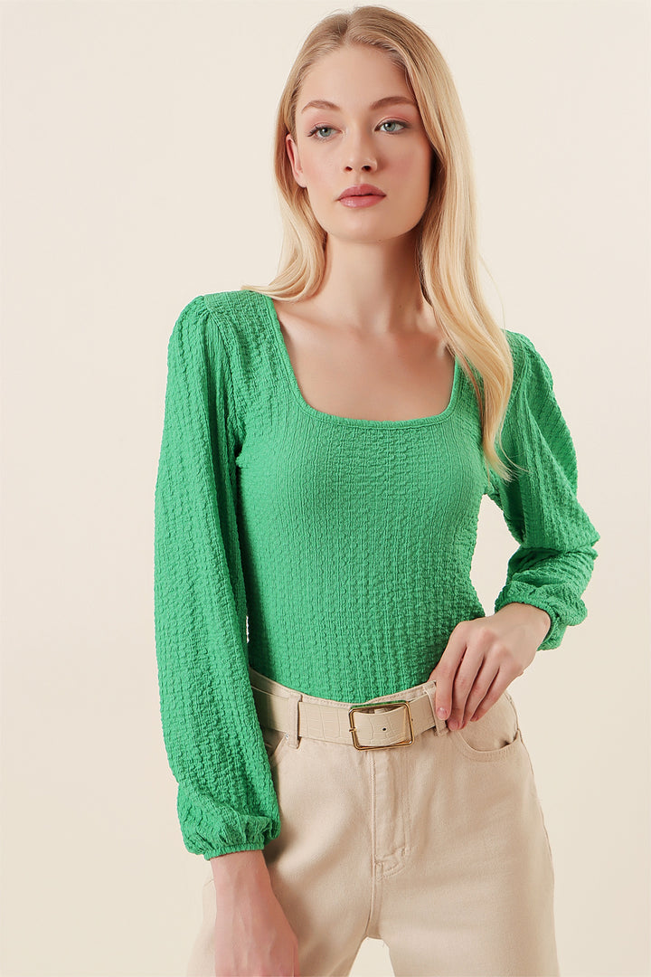 Bigdart 0442 Blouse à manches longues - Vert