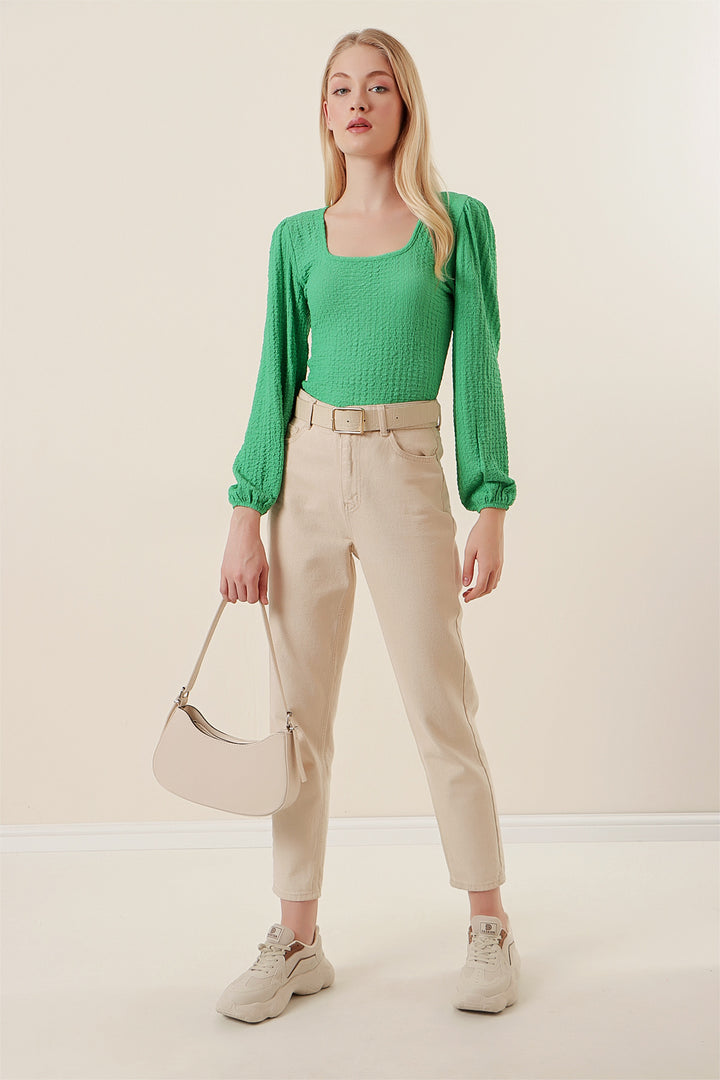Bigdart 0442 Blouse à manches longues - Vert