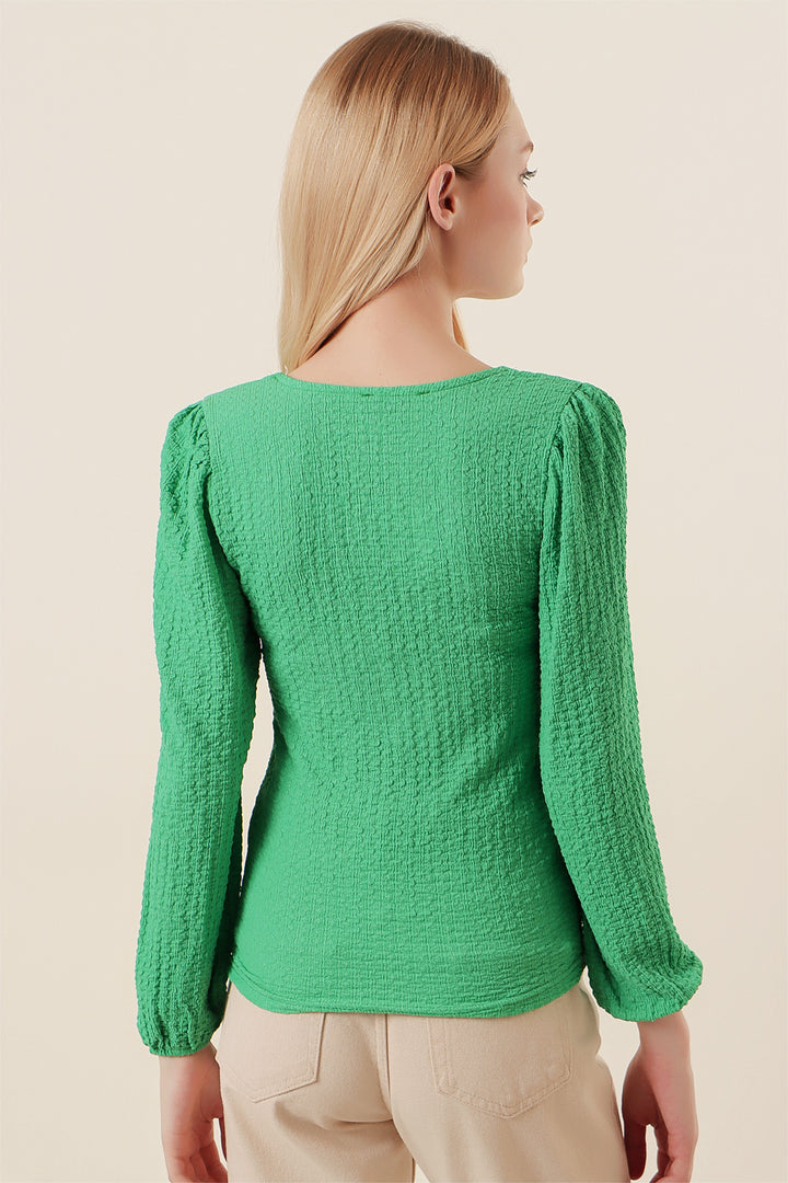 Bigdart 0442 Blouse à manches longues - Vert
