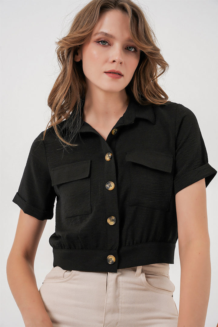 Bigdart 0663 Veste crop - Noir