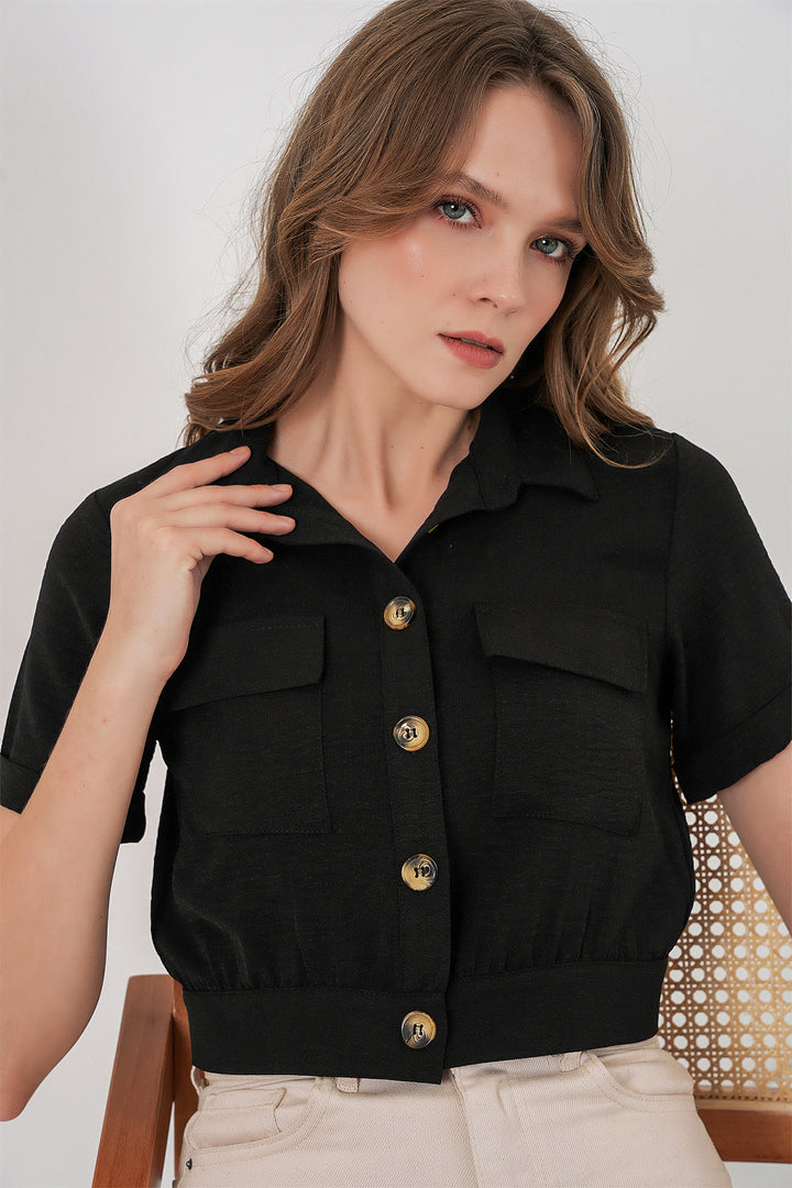 Bigdart 0663 Veste crop - Noir