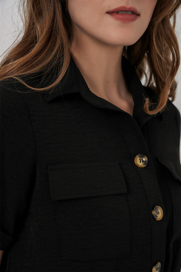 Bigdart 0663 Veste crop - Noir